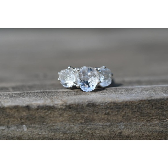 Engagement rings, raw diamond ring, raw stone ring, alternative engageme… - Picture 2 of 3